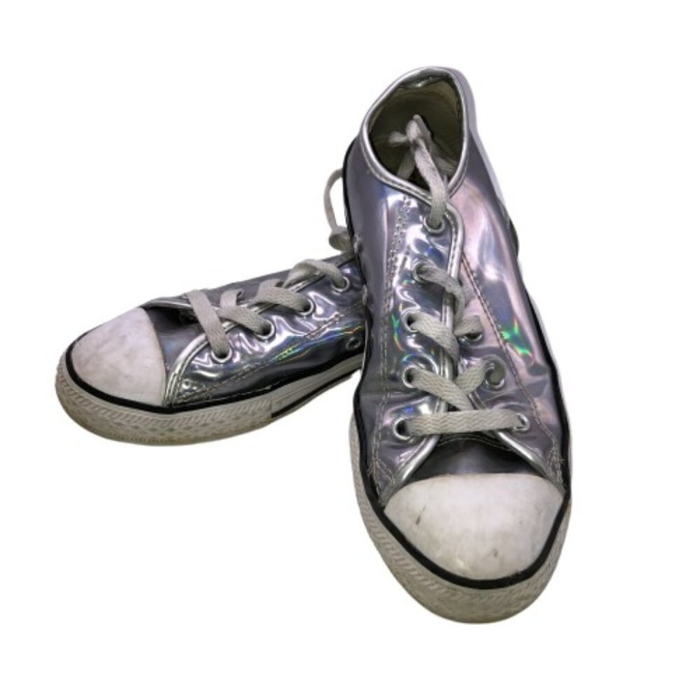 Converse All Star Childrens Shiny Metallic Shoes Size 2